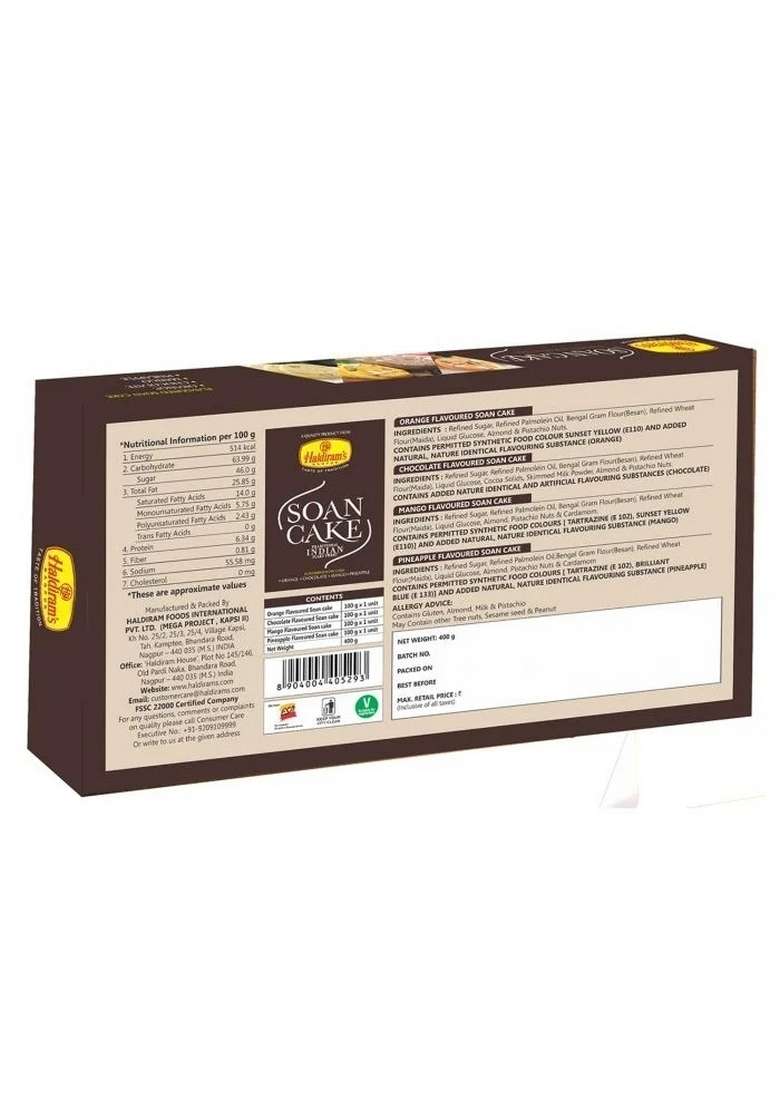 Haldirams Soan Cake (Multi Flavour) (400 G) - Indya