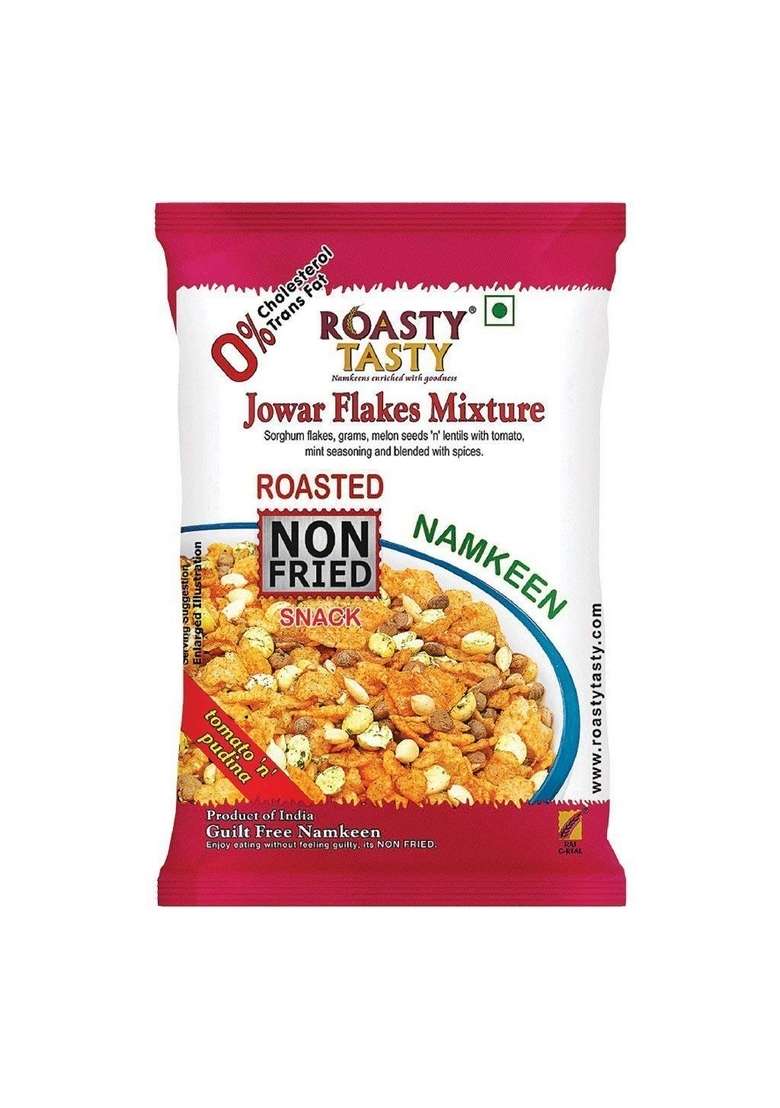 Roasty Tasty Roasted Jowar Flakes Mixture – Gluten-Free Healthy Namkeen | 750g - Indya