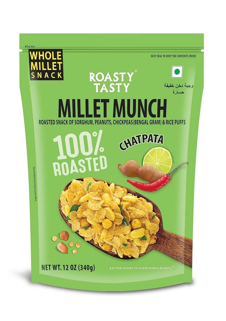 Roasty Tasty Millet Munch Chatpata – Gluten-Free Millet Snack | 340g
