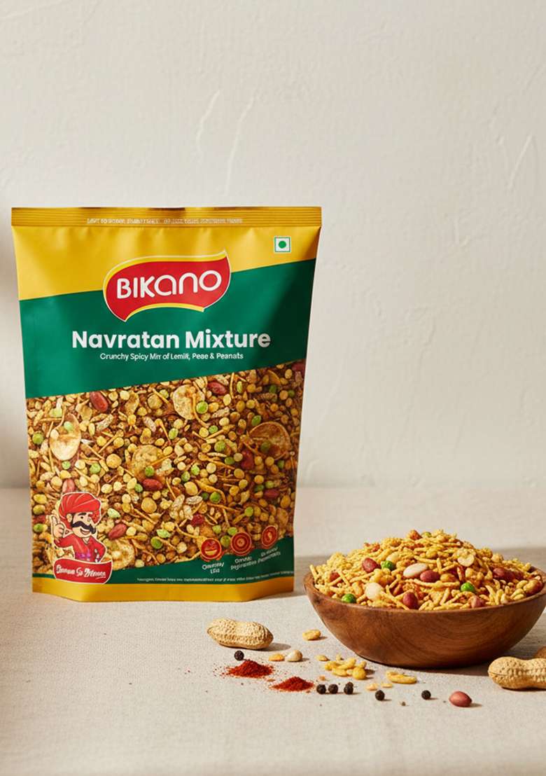Bikano Navratan Mixture – Spicy & Crunchy Namkeen | 1kg Pack - Indya