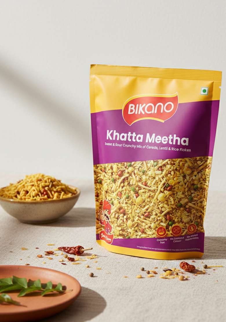 Bikano Khatta Meetha Namkeen – Crunchy & Tasty Mixture | 1kg Pack - Indya
