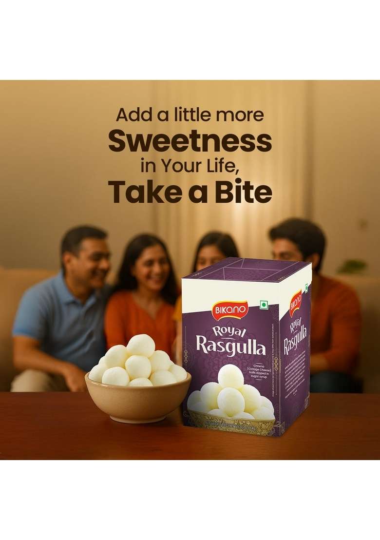 Bikano Royal Rasgulla – Authentic Indian Sweet Delicacy | 1 kg Pack - Indya