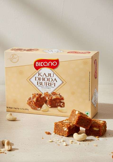 Bikano Kaju Dhoda Burfi – Cashew Coconut Indian Sweet | 400g