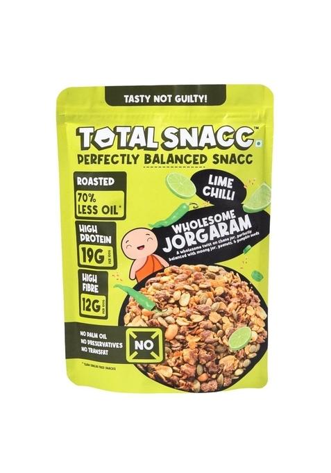 Total Snacc Wholesome Jorgaram Lime Chilli – Roasted High-Protein Namkeen | 250g