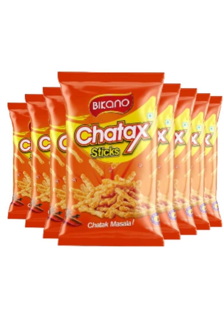 Bikano Chatax Masala Sticks – Spicy Crunchy Snack | 100g (Pack of 8) - Indya