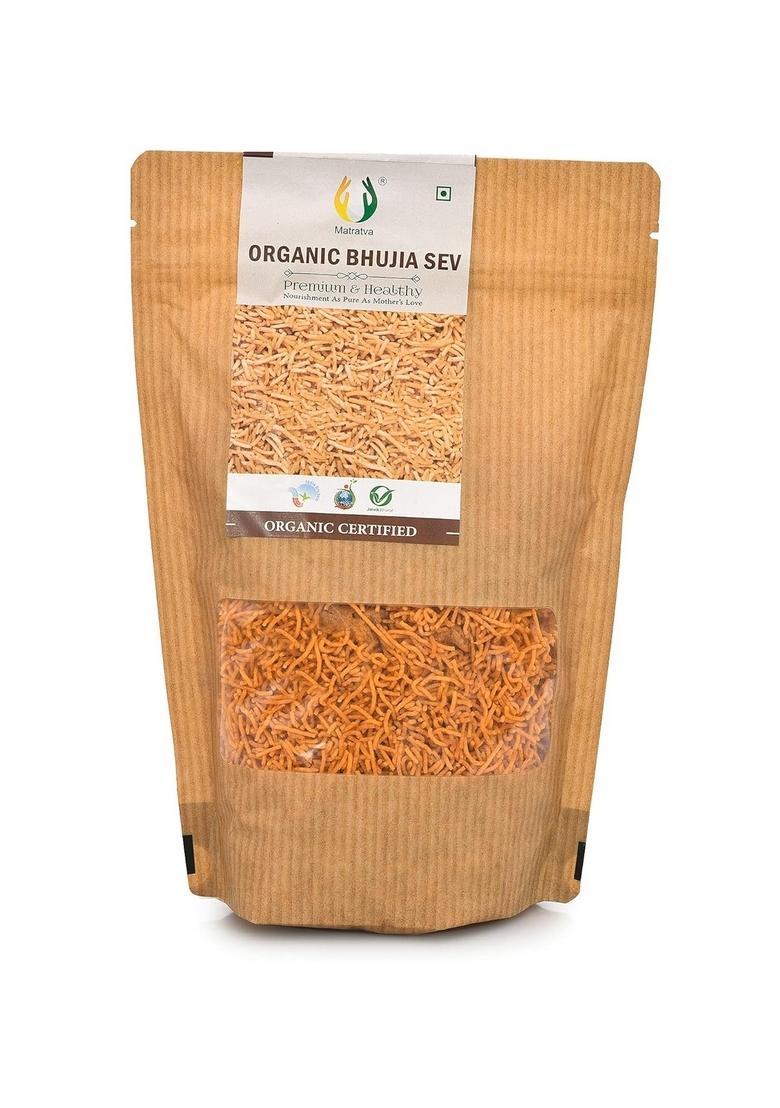 Matratva Organic Bhujia Sev Namkeen – Bikaneri Sev Snack | 500 gm