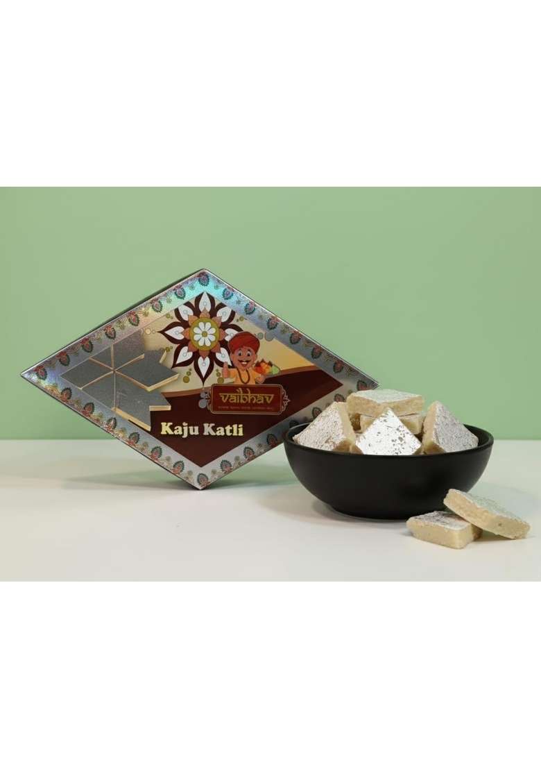 Vaibhav Kaju Katli Sweet – Premium Cashew Barfi Gift Box | 500g - Indya