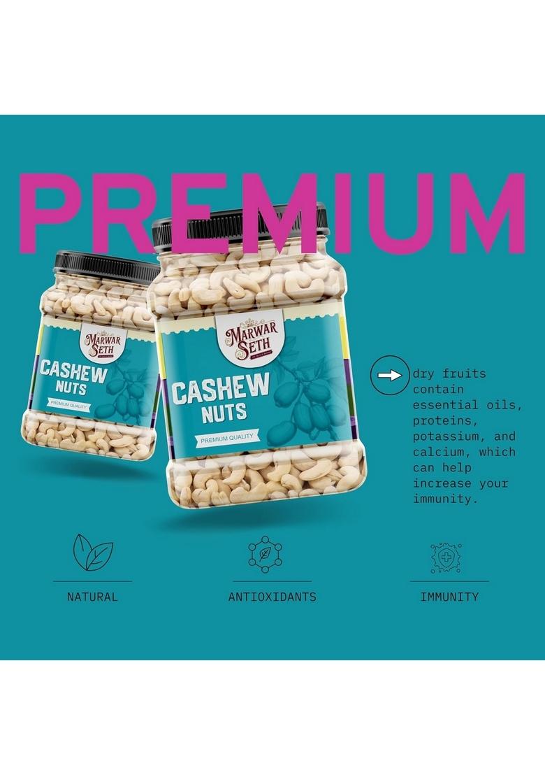 Marwar Seth Premium Cashew Nuts – Healthy Whole Kaju Snack | 500gm