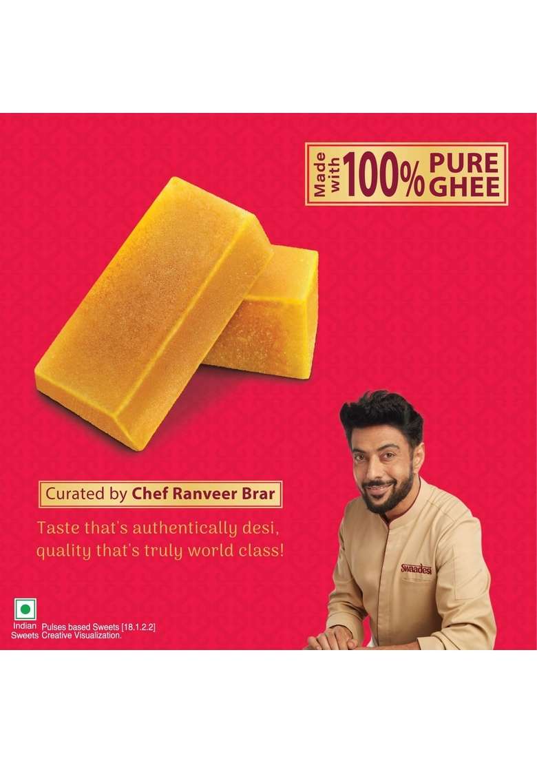 Unibic Swaadesi Premium Mysore Pak – Pure Ghee Traditional Sweet | 180 g - Indya