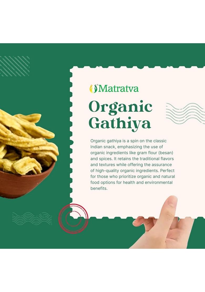 Matratva Premium Soft Organic Gathiya Namkeen – Organic Besan Snack | 250g