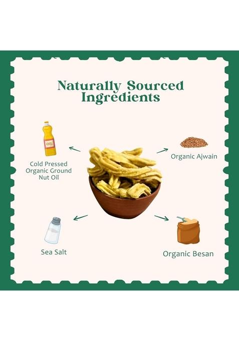 Matratva Premium Soft Organic Gathiya Namkeen – Organic Besan Snack | 250g