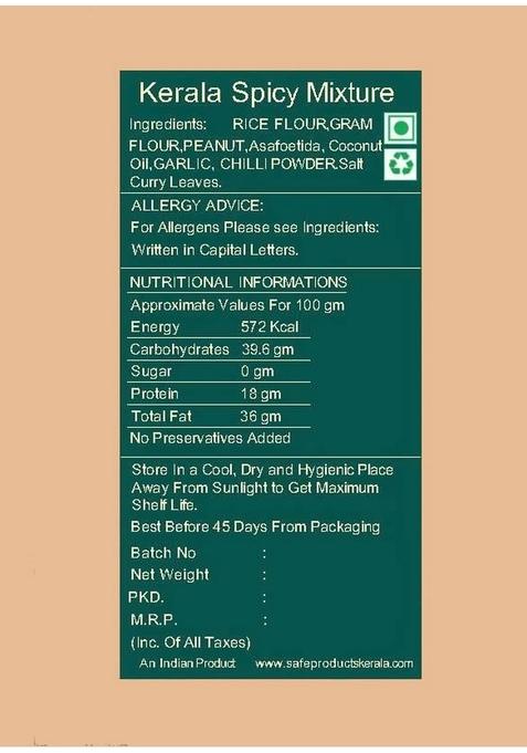 Safe Products Kerala Spicy Mixture 500g