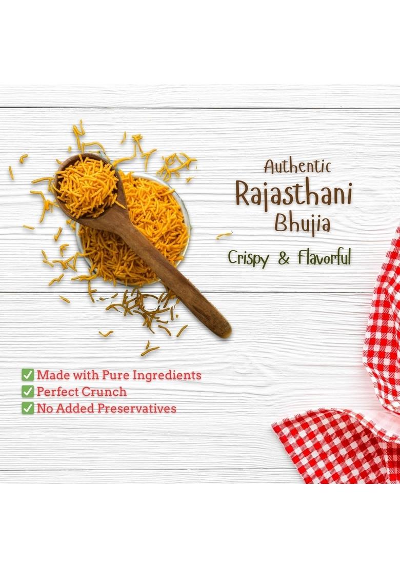 Meghsons Bhujia Plain Namkeen Sev – Authentic Crispy Indian Snack | 1kg