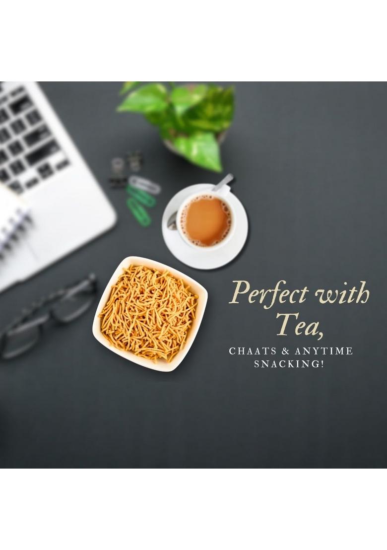 Meghsons Bhujia Plain Namkeen Sev – Authentic Crispy Indian Snack | 1kg