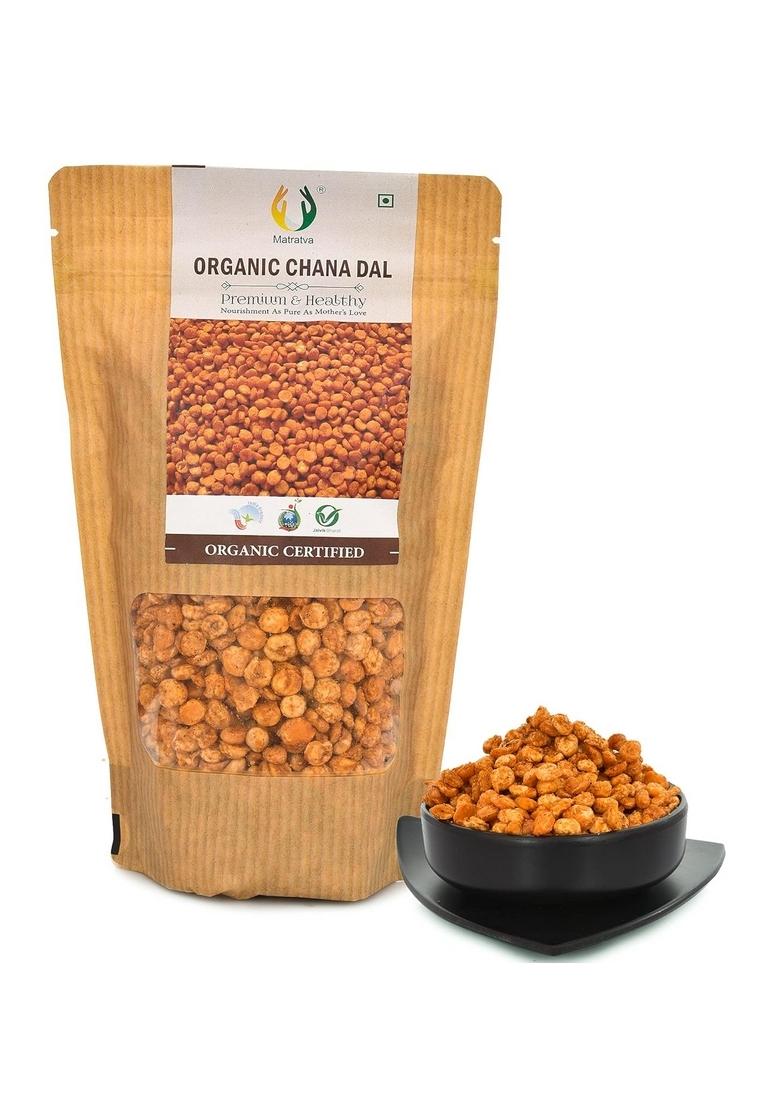 Matratva Organic Chana Dal Namkeen 1 kg – Spicy & Crunchy Healthy Indian Snack | Masala Chana Dal