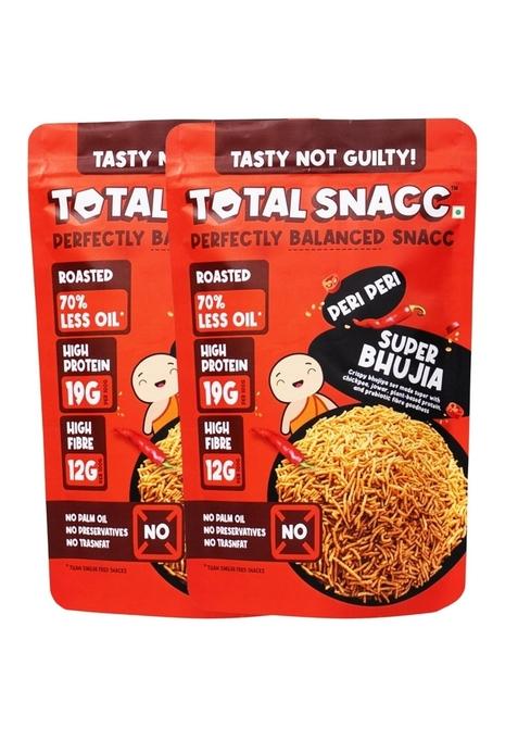 Total Snacc Super Bhujia Peri Peri (125g x 2) – Roasted High Protein Baked Bhujia