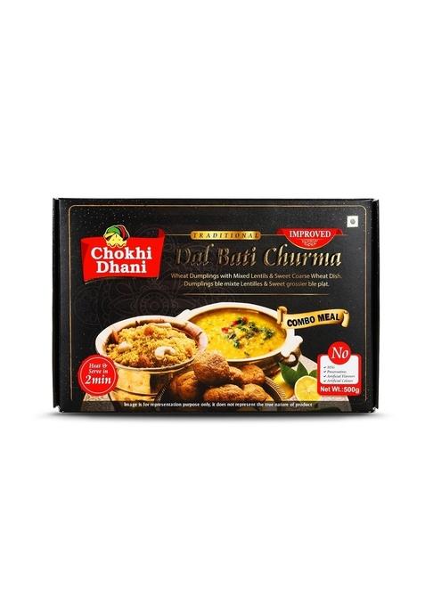 Chokhi Dhani Dal Bati Churma 500gm |Ready to Eat (Pack of 1)