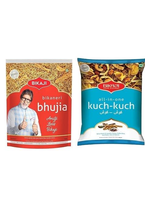 Pink Delight Bikaji Bhujia & All-in-One Mixture – 800 Gm Combo Pack