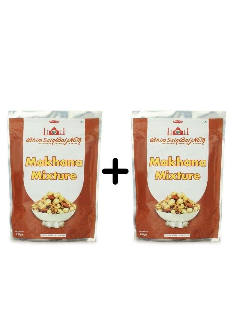 Bhim Sain Baij Nath Makhana Mixture – Premium Dry Fruit Mix | Pack of 2 (400 GMS) - Indya
