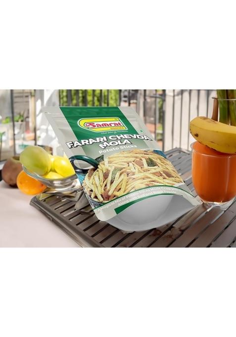 Samrat Farari Chevda Mola Potato Sticks Namkeen – Crunchy Fasting Snack | 500g