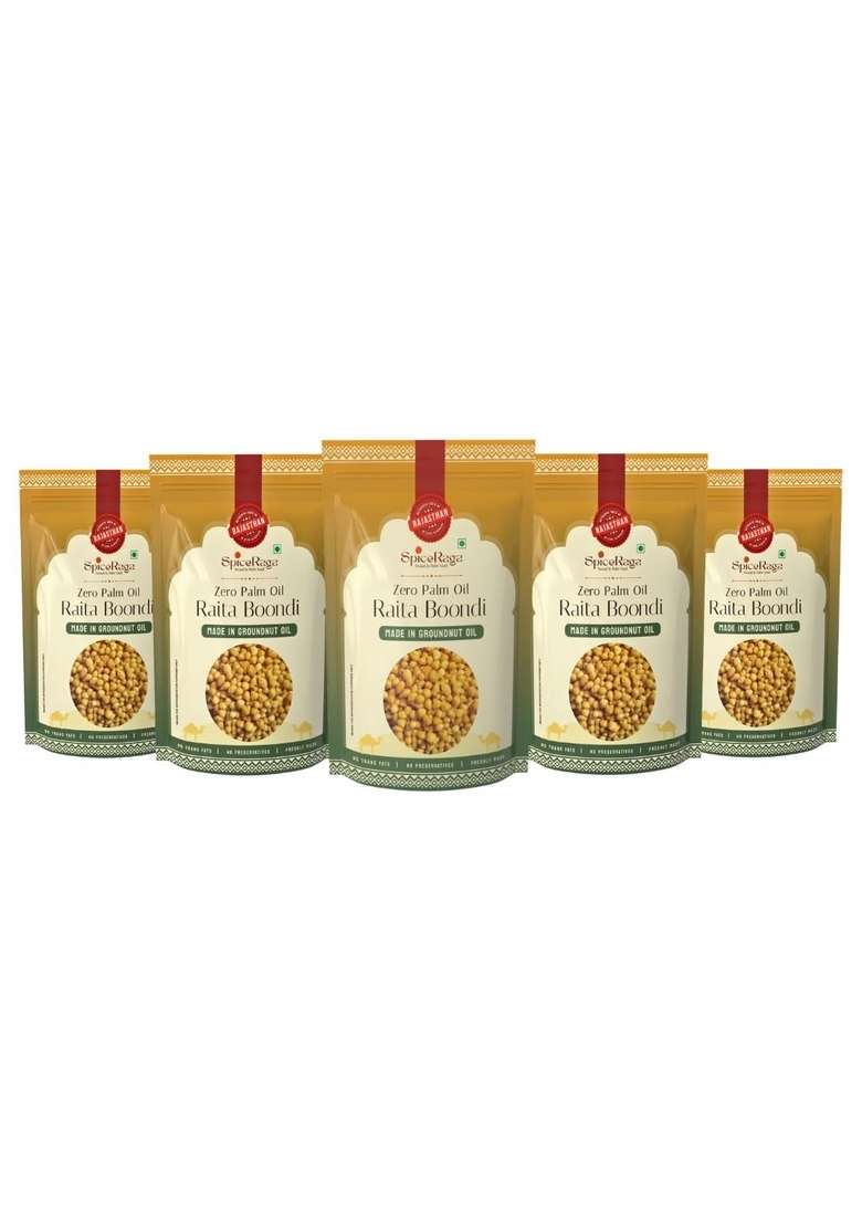 Spiceraga Raita Boondi – Crunchy Healthy Boondi | 800g (160g x 5) - Indya