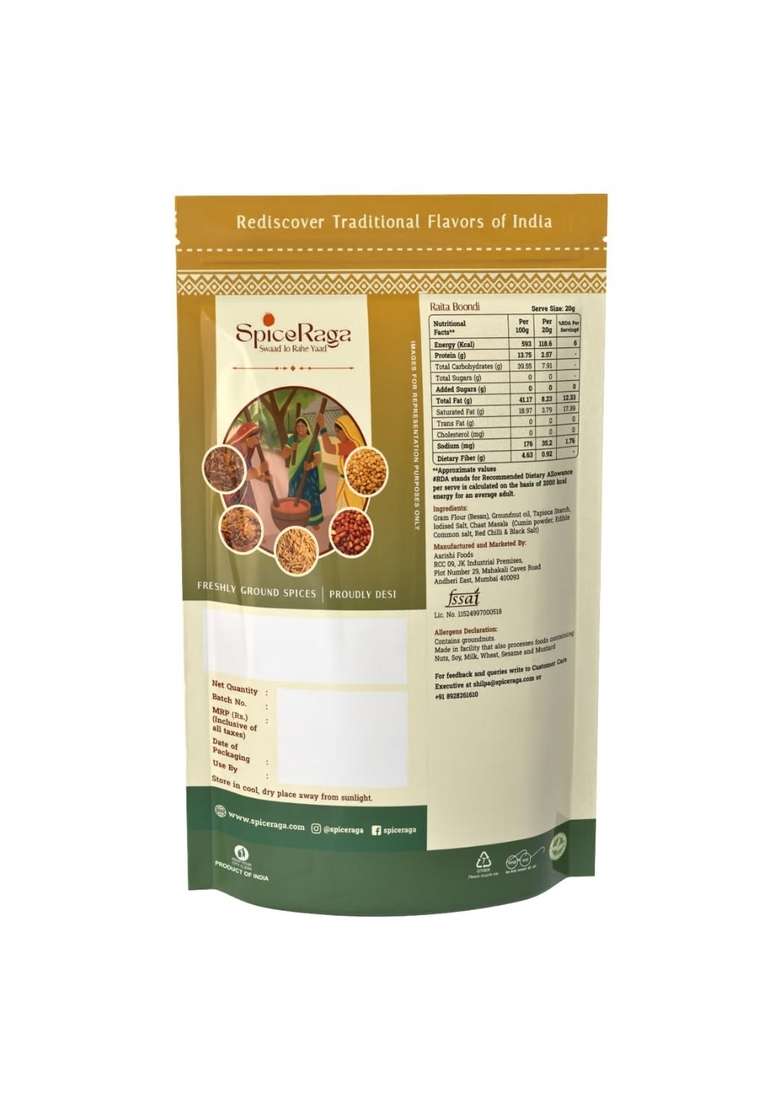 Spiceraga Raita Boondi – Crunchy Healthy Boondi | 800g (160g x 5) - Indya