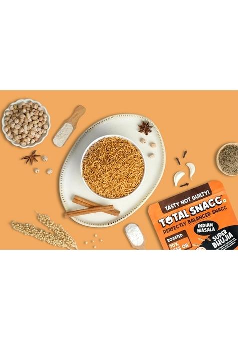 Total Snacc Super Bhujia Indian Masala – Roasted High-Protein Snack | 125g x 2