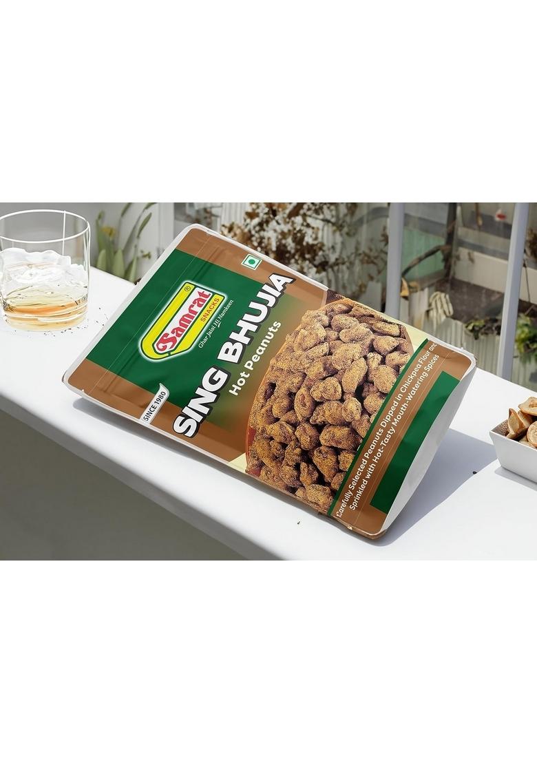 Samrat Sing Bhujia Masala Peanuts – Tangy & Crispy Snack | Pack of 2 (400G x 2)