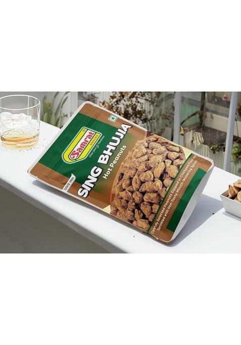 Samrat Sing Bhujia Masala Peanuts – Tangy & Crispy Snack | Pack of 2 (400G x 2)