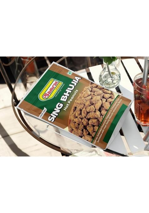 Samrat Sing Bhujia Masala Peanuts – Tangy & Crispy Snack | Pack of 2 (400G x 2)