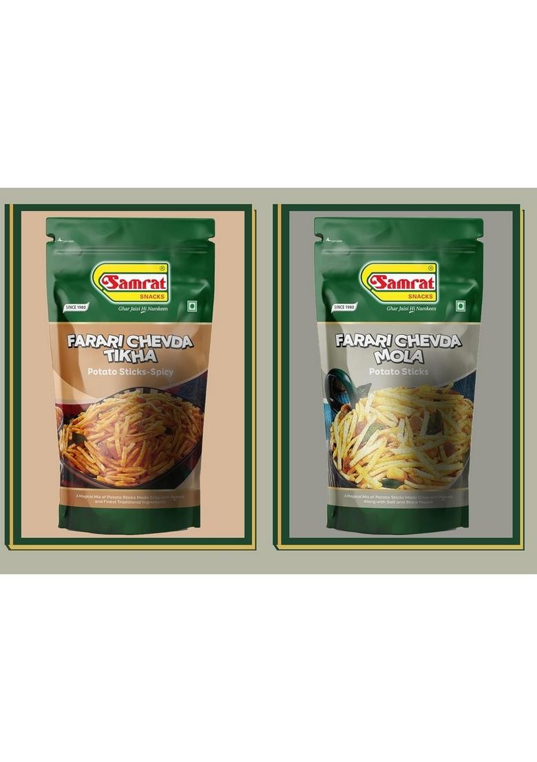 Samrat Assorted Farari Combo – Farari Chevda Mix Pack | 2 x 400g