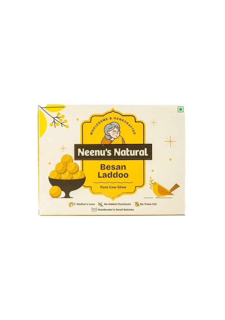 Neenu’s Natural Besan Ladoo – Pure Ghee Besan Laddus with Dry Fruits | 225 gm