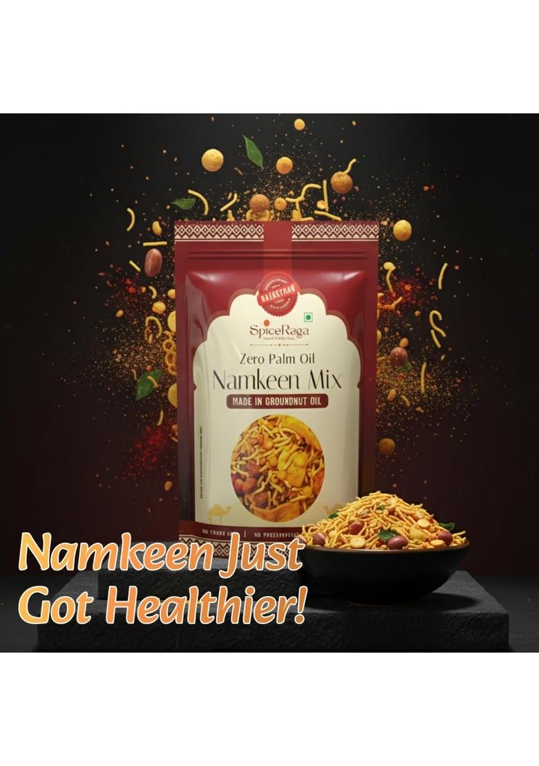 Spiceraga Mix Namkeen – Healthy Groundnut Oil Snack | Pack of 5 (160g Each)