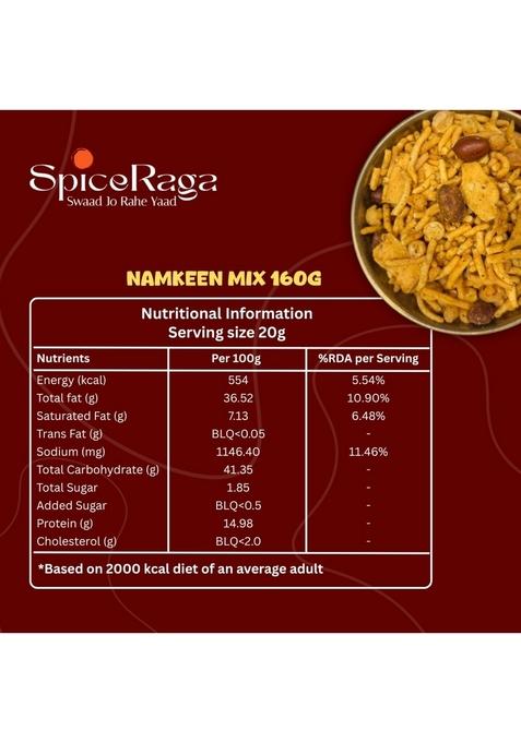 Spiceraga Mix Namkeen – Healthy Groundnut Oil Snack | Pack of 5 (160g Each)