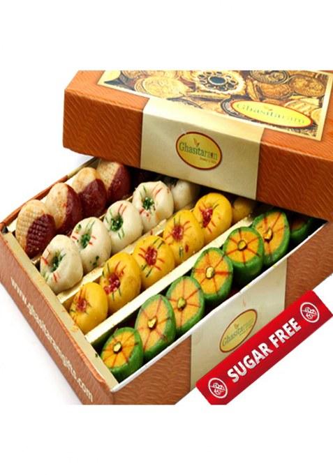 Ghasitaram Sugarfree Assorted Mithai Box 200 Gms