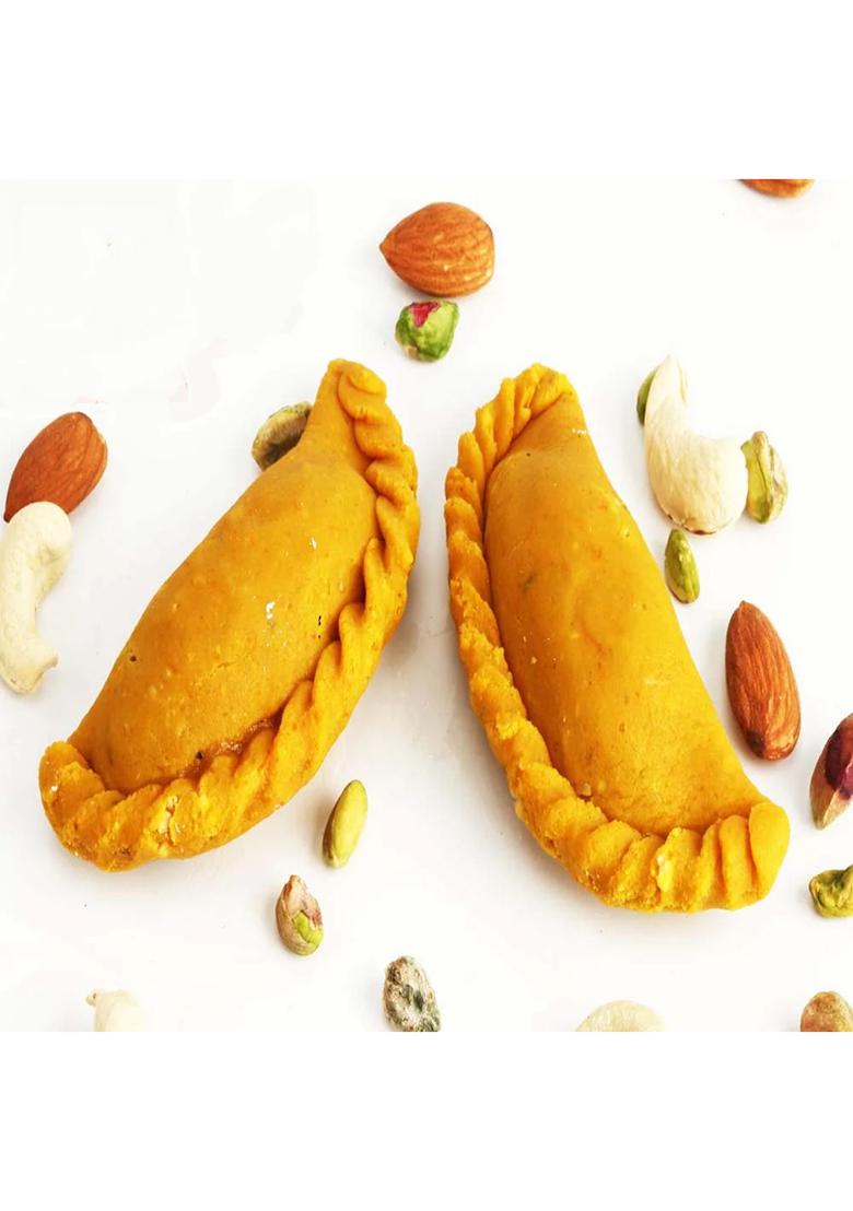 Ghasitaram Holi Sweets| Hampers| Gifts-Mawa Kesar Gujiya 200 Gms