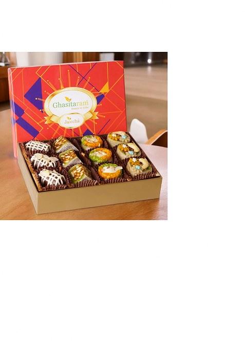 Ghasitaram Exotic Dryfruit Sweets In Premium Box 12Pcs