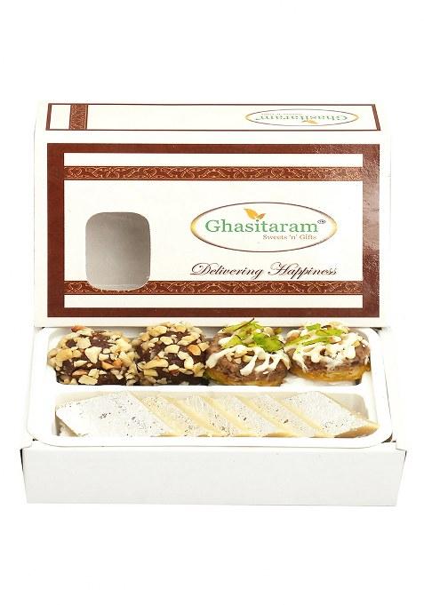 Ghasitaram Assorted Box Pure Kaju Katlis, Dryfruit Sweets 200 Gms