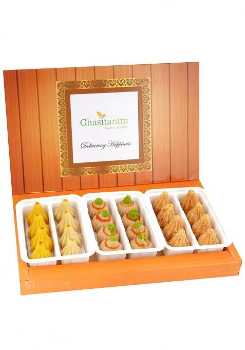 Ghasitaram Assorted Box Of Mawa ,Kaju And Milk Cake Modaks