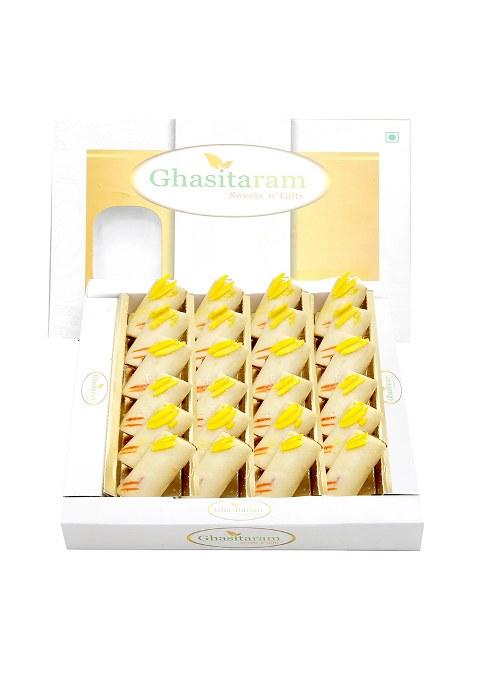 Ghasitaram Best Indian Sweets For Diwali-Diwali Gifts-Pure Kaju Roll (200 Gms)