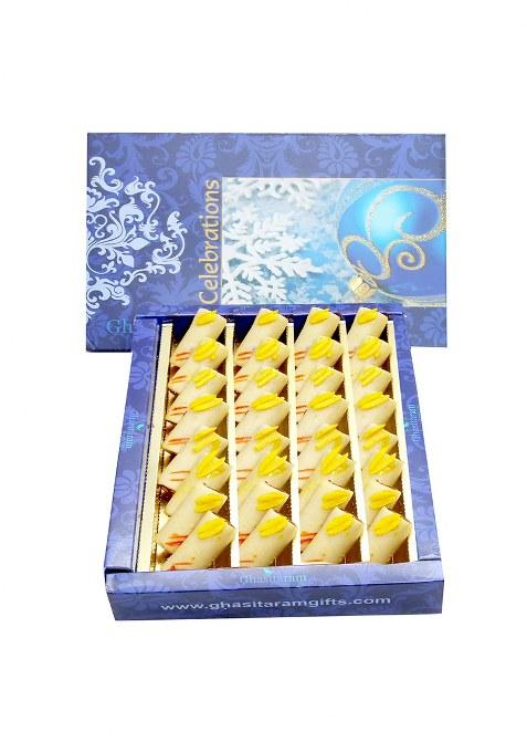 Ghasitaram Best Indian Sweets For Diwali-Diwali Gifts-Pure Kaju Roll (200 Gms)