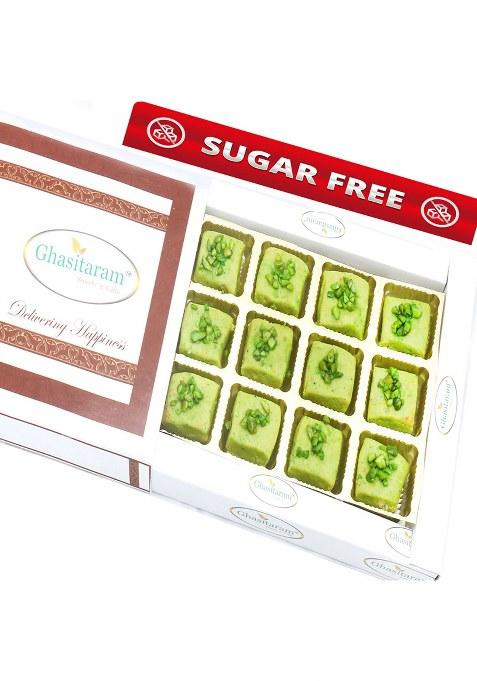 Ghasitaram Sugarfree Pista Mawa Barfi In White Box