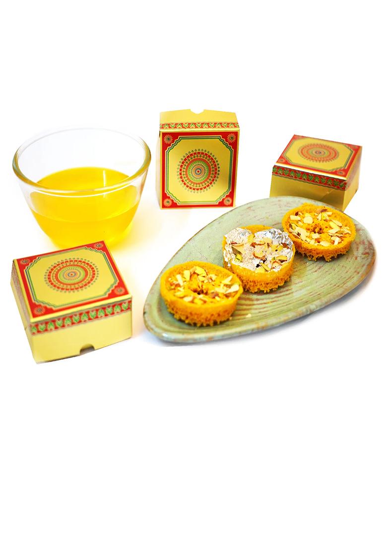 Ghasitaram Holi Sweets| Hampers| Gifts Mini Ghevar (Pack Of 6)- (For India Delivery)