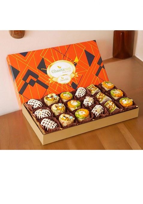 Ghasitaram Exotic Dryfruit Sweets In Designer Box 18Pcs