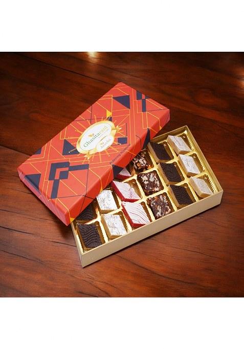Ghasitaram Assorted Kaju Katlis 18 Pcs In Designer Box