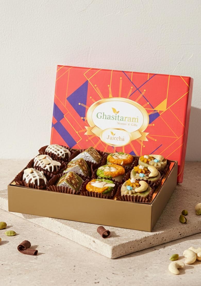 Ghasitaram Best Indian Sweets For Diwali-Diwali Gifts-Exotic Dryfruit In Premium Box 12Pcs