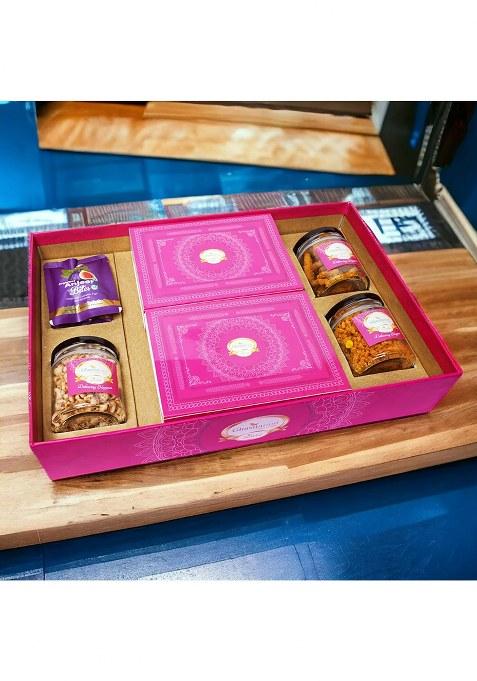 Ghasitaram Big Hamper Tray Of Sugarfree Kaju Katlis, Peda, Bites, Wheat Puffs, Moong...