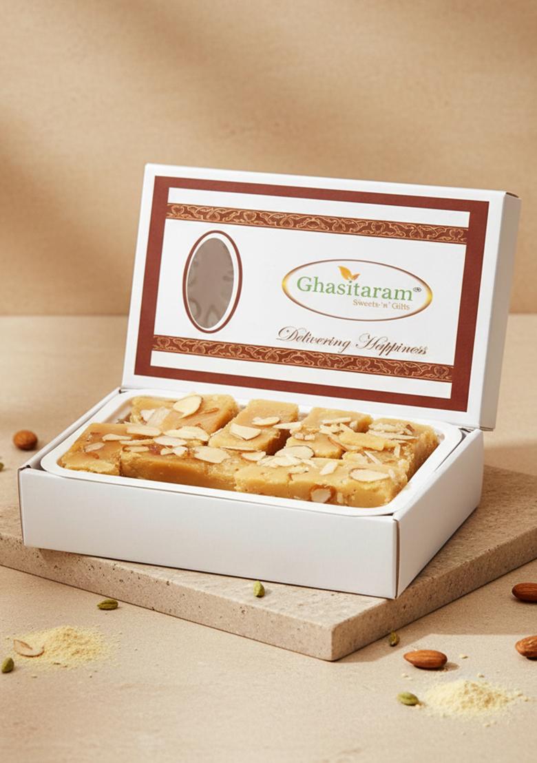 Ghasitaram Rakhi Dryfruits- Orange Dryfruit Box 200 Gms With