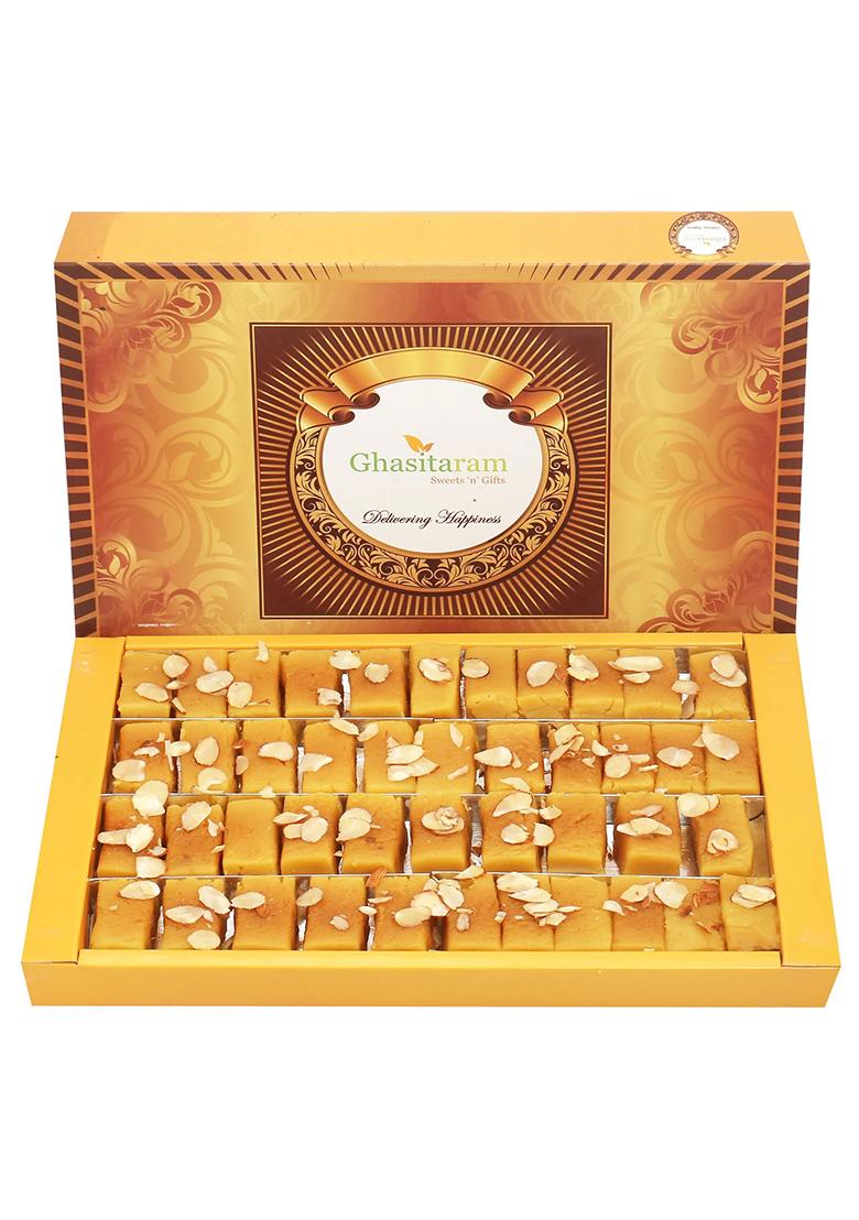 Ghasitaram Rakhi Dryfruits- Orange Dryfruit Box 200 Gms With