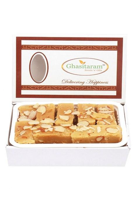 Ghasitaram Rakhi Dryfruits- Orange Dryfruit Box 200 Gms With